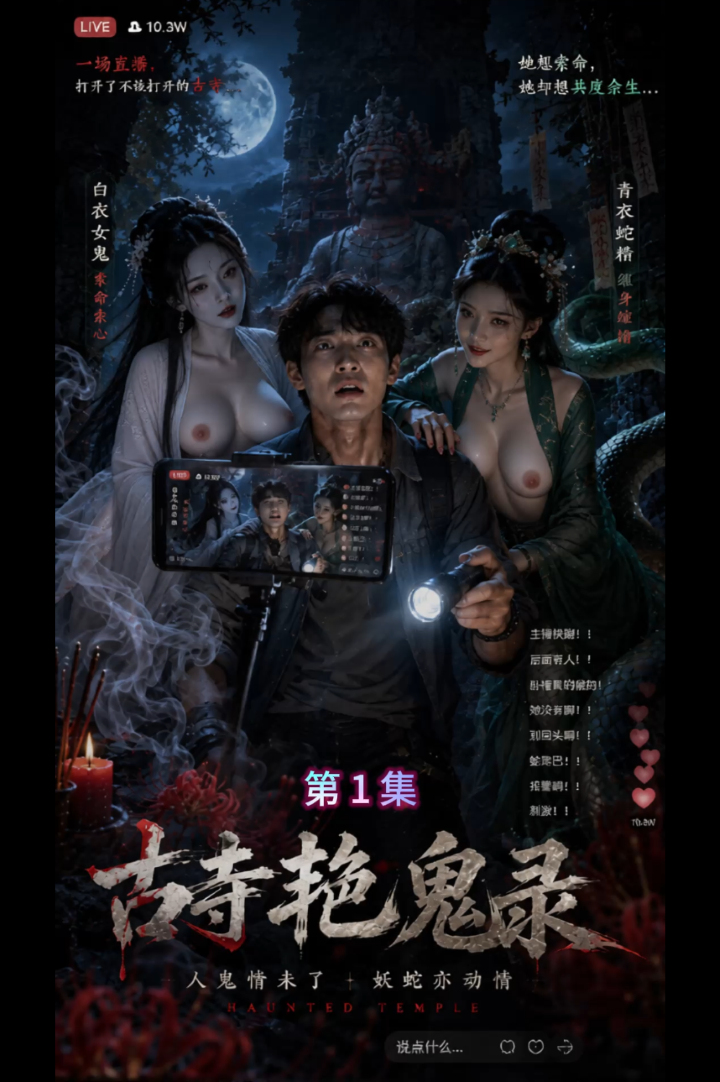 AI短剧《古寺艳鬼录（又一版夜伴灵姬）》1-6 [5V+797M][百度盘]